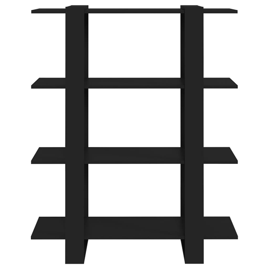 Frej Wooden Bookshelf And Room Divider In Black