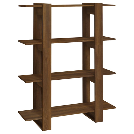 Frej Wooden Bookshelf And Room Divider In Brown Oak_3