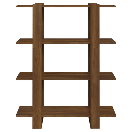 Frej Wooden Bookshelf And Room Divider In Brown Oak_4