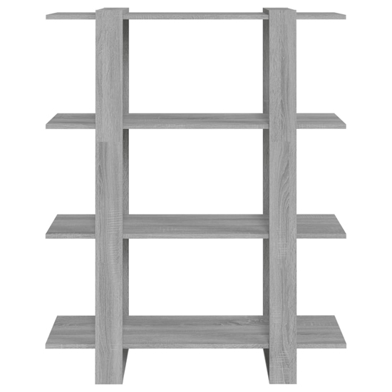Frej Wooden Bookshelf And Room Divider In Grey Sonoma Oak