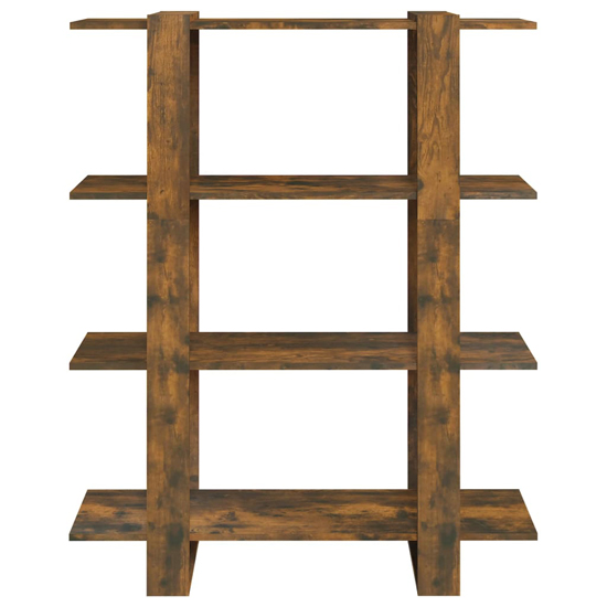 Frej Wooden Bookshelf And Room Divider In Smoked Oak
