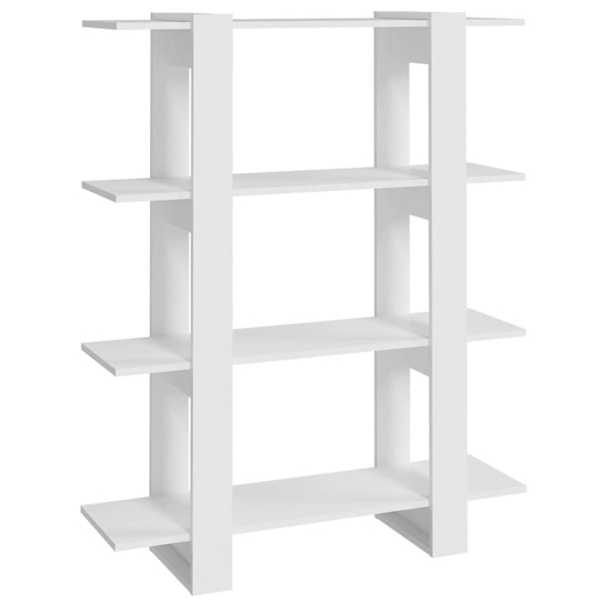 Frej Wooden Bookshelf And Room Divider In White