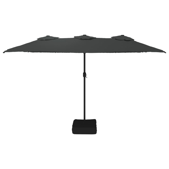 Garlon Double-Head Fabric Parasol In Anthracite
