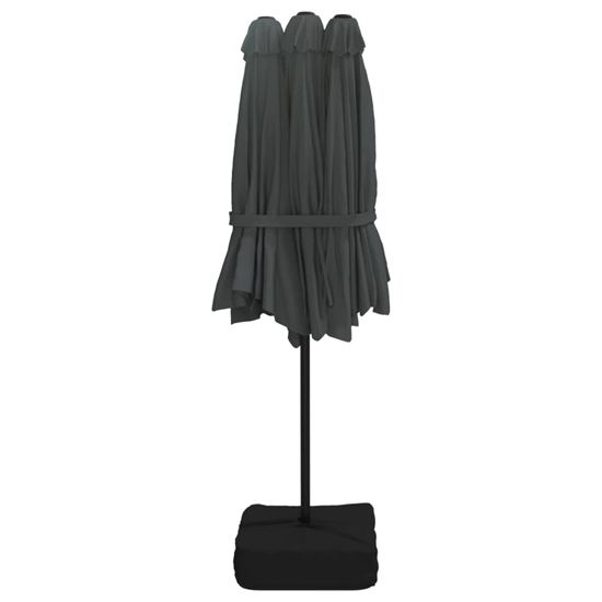Garlon Double-Head Fabric Parasol In Anthracite
