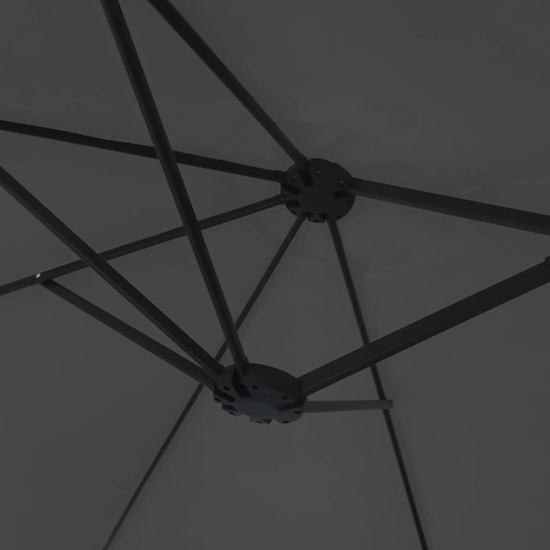 Garlon Double-Head Fabric Parasol In Anthracite