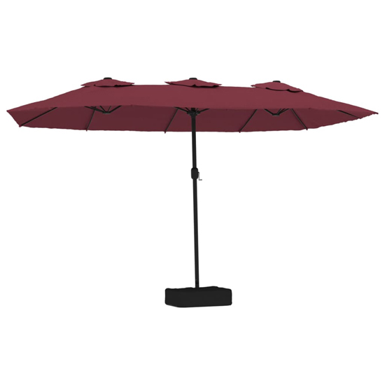 Fremont Double-Head Fabric Parasol In Bordeaux Red