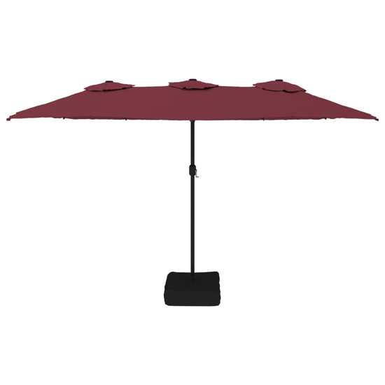 Fremont Double-Head Fabric Parasol In Bordeaux Red