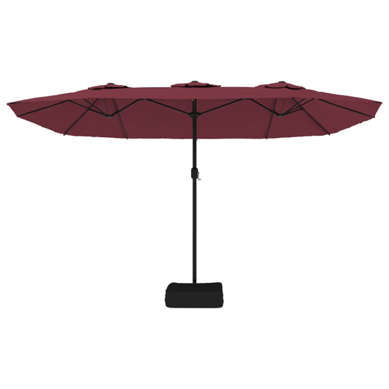 Fremont Double-Head Fabric Parasol In Bordeaux Red