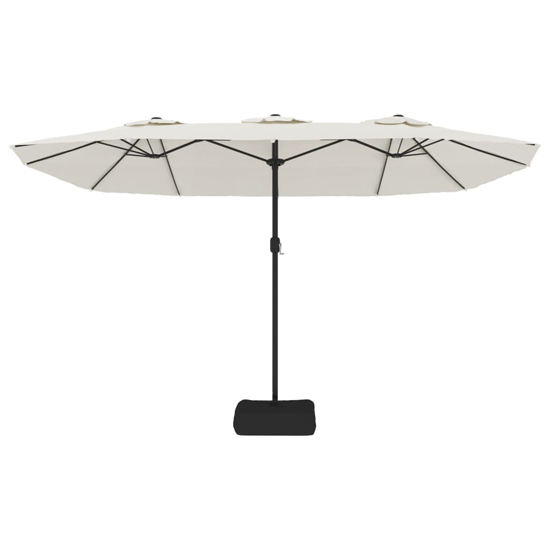 Fremont Double-Head Fabric Parasol In Sand White