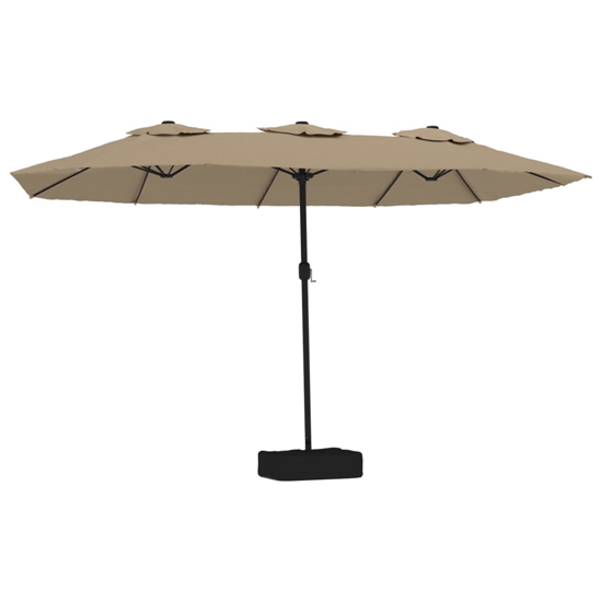Fremont Double-Head Fabric Parasol In Taupe