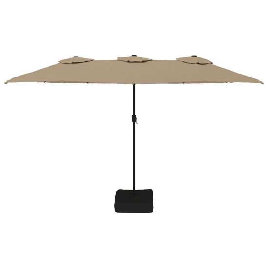 Fremont Double-Head Fabric Parasol In Taupe