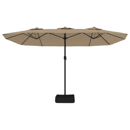 Fremont Double-Head Fabric Parasol In Taupe