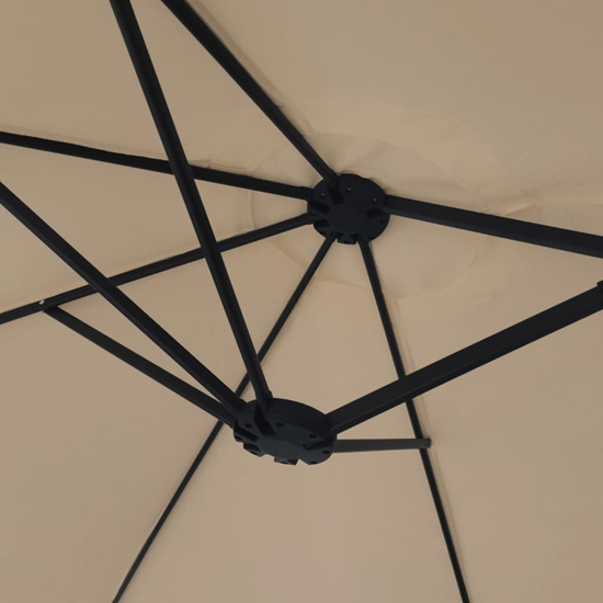 Fremont Double-Head Fabric Parasol In Taupe