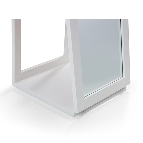 Fanning Storage Dressing Cheval Mirror In White