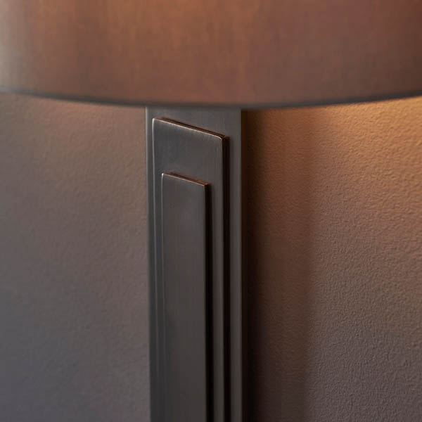 Fresno Fabric Wall Light In Brushed Bronze