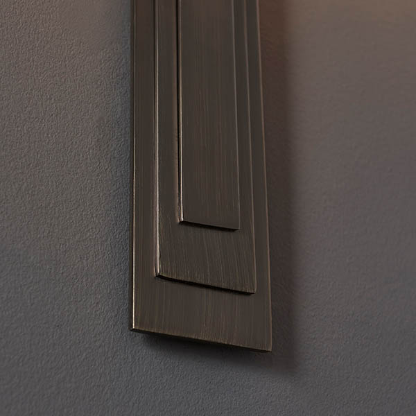 Fresno Fabric Wall Light In Brushed Bronze