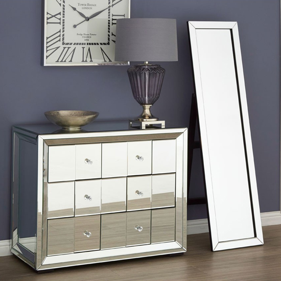 Fresot Floor Standing Dressing Mirror With Bevelled Edge Frame FiF