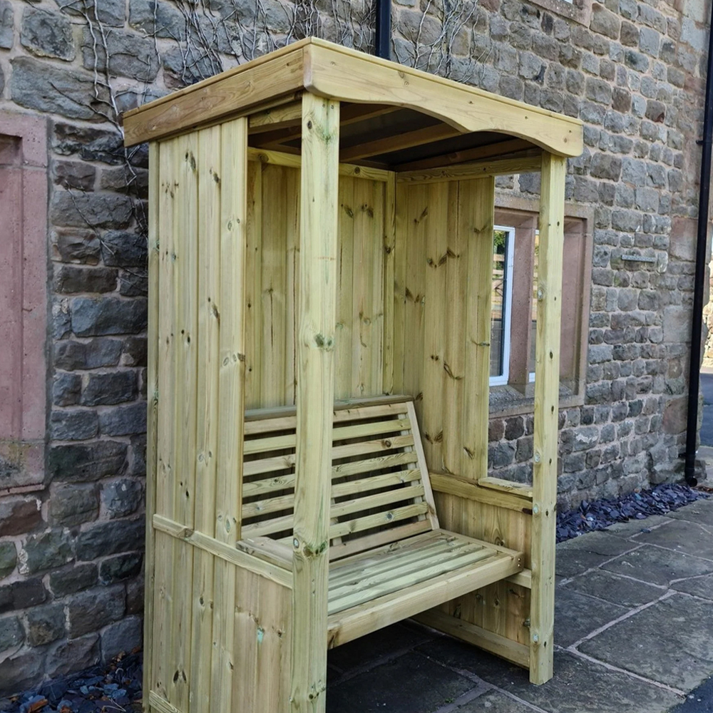 Fresta Garden Wooden 2 Seater Arbour in Natural