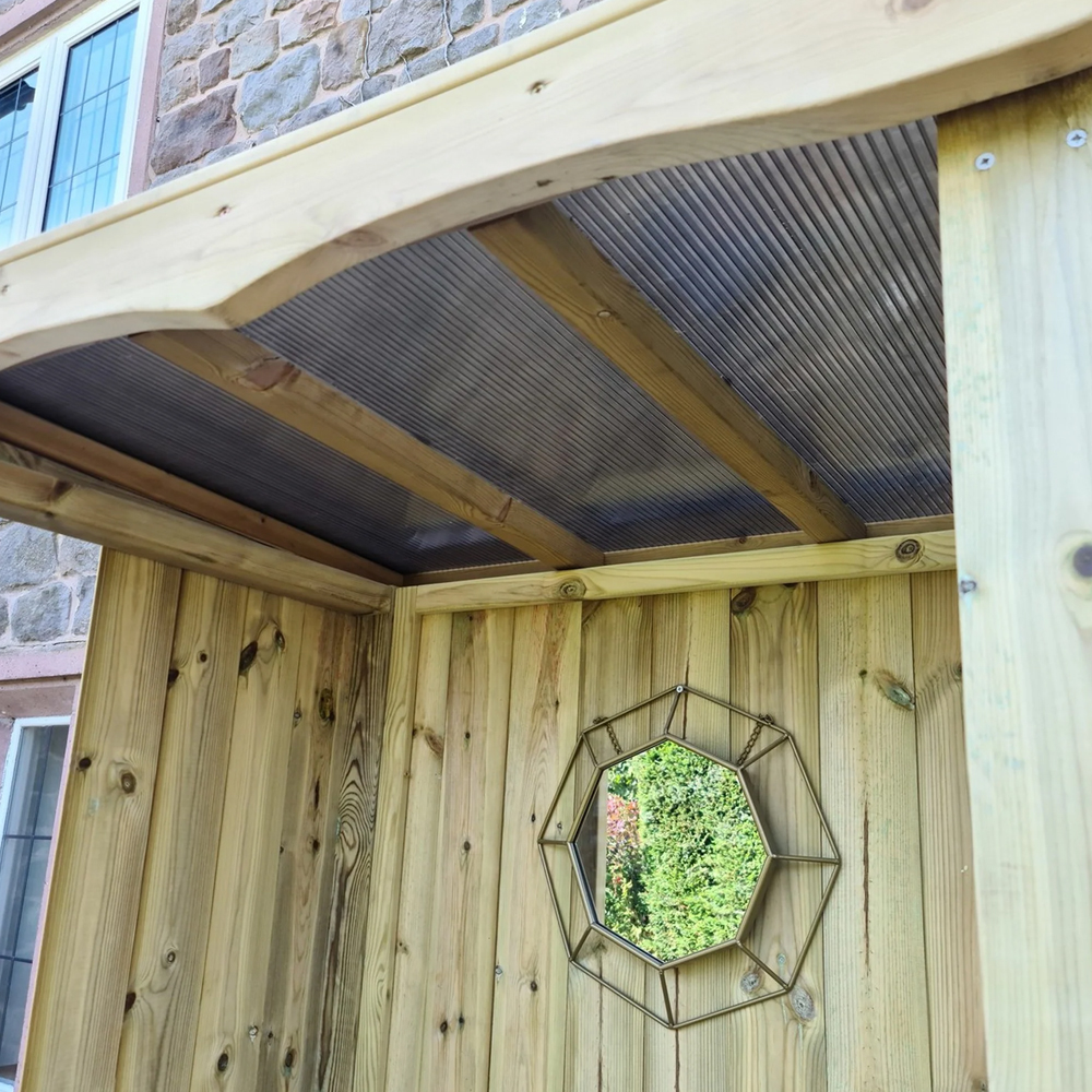 Fresta Garden Wooden 2 Seater Arbour in Natural