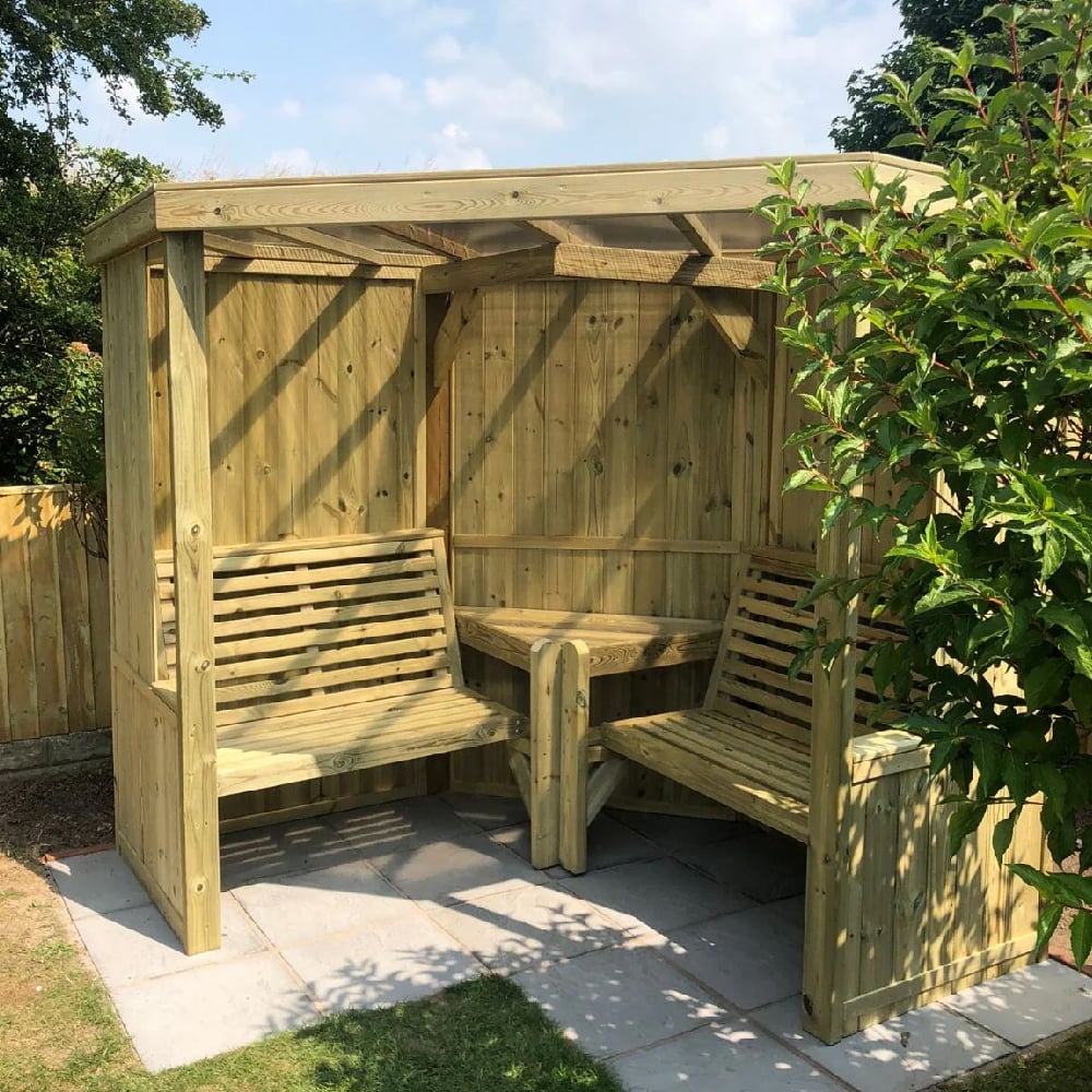 Fresta Small Wooden Occaisonal Garden Seating In Natural
