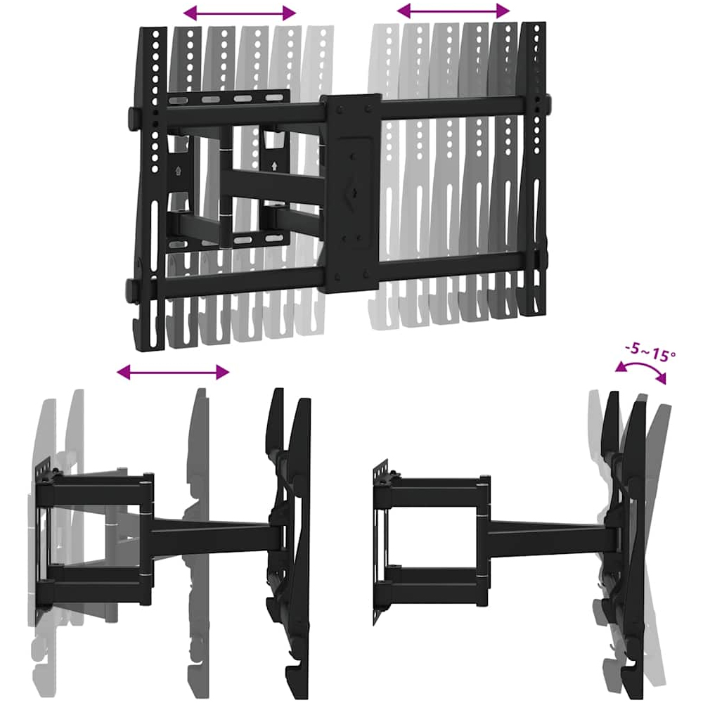 Friant Large Steel TV Wall Mount Bracket In Black