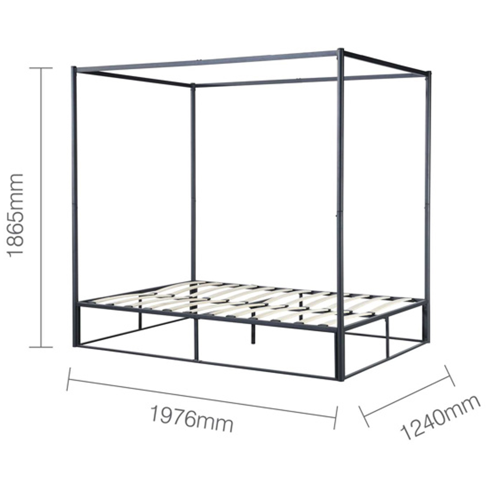Friant Metal Small Double Bed In Black