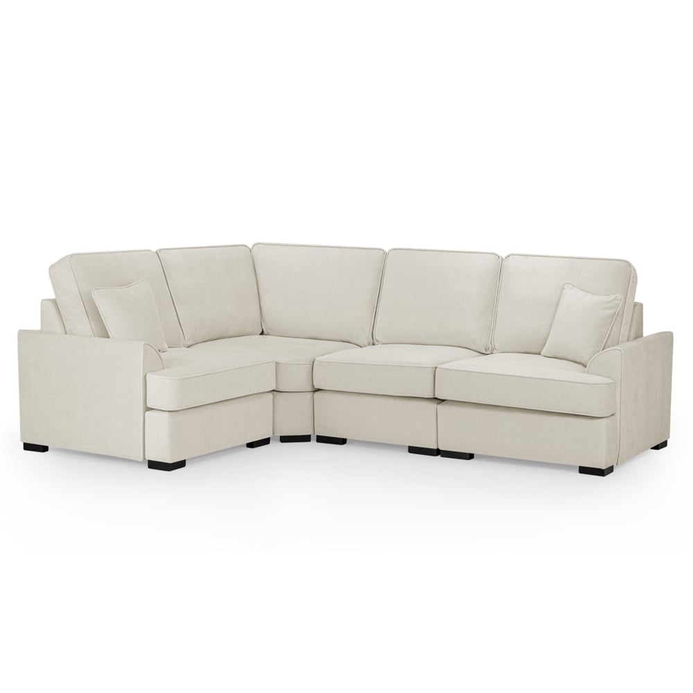 Frisco Fabric Left Hand Corner Sofa In Beige