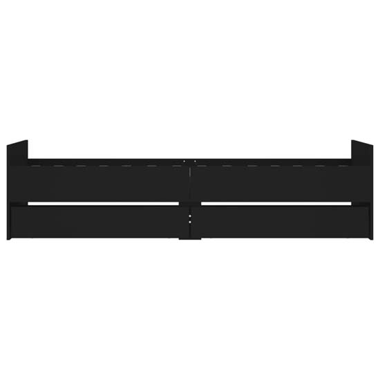 Frisco Wooden Single Bed With Drawers In Black
