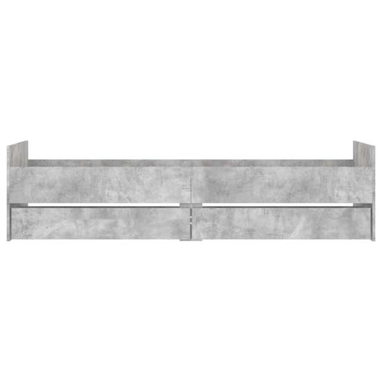 Frisco Wooden Single Bed With Drawers In Concrete Effect