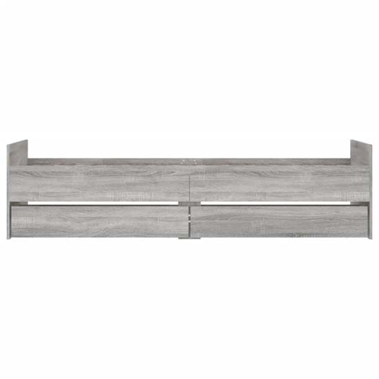 Frisco Wooden Single Bed With Drawers In Grey Sonoma Oak
