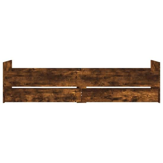 Frisco Wooden Single Bed With Drawers In Smoked Oak