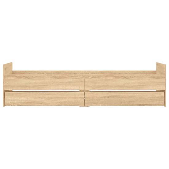 Frisco Wooden Single Bed With Drawers In Sonoma Oak