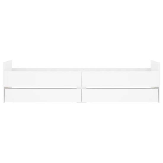 Frisco Wooden Single Bed With Drawers In White
