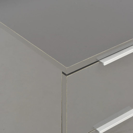 Friso High Gloss Chest Of 8 Drawers In Grey