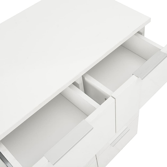 Friso High Gloss Chest Of 8 Drawers In White