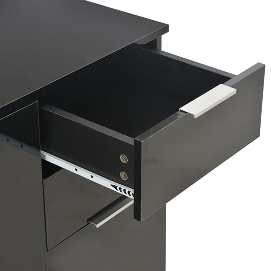 Friso High Gloss Sideboard With 2 Doors 2 Drawers In Black