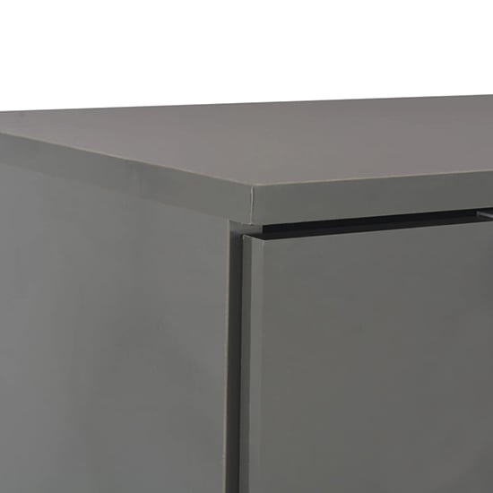 Friso High Gloss Sideboard With 2 Doors 2 Drawers In Grey