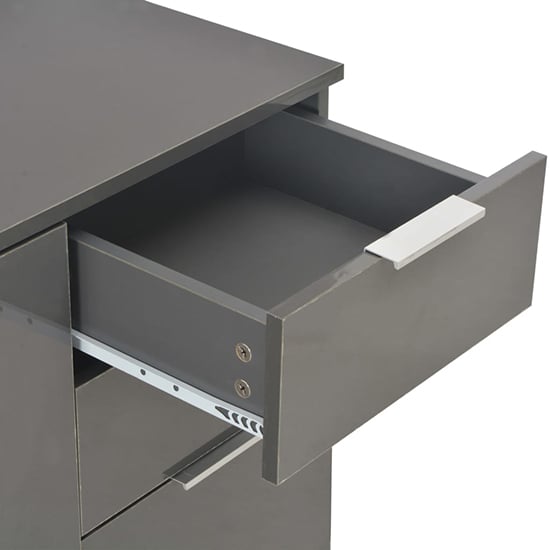 Friso High Gloss Sideboard With 2 Doors 2 Drawers In Grey