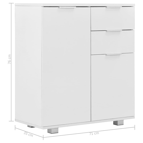 Friso High Gloss Sideboard With 2 Doors 2 Drawers In White_6