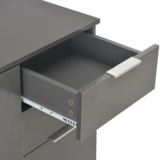 Friso High Gloss Sideboard With 3 Doors 2 Drawers In Grey_5