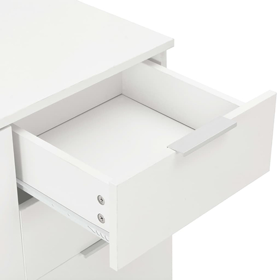 Friso High Gloss Sideboard With 3 Doors 2 Drawers In White