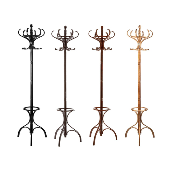Friston Floor Standing Wooden Coat Stand In Black_2