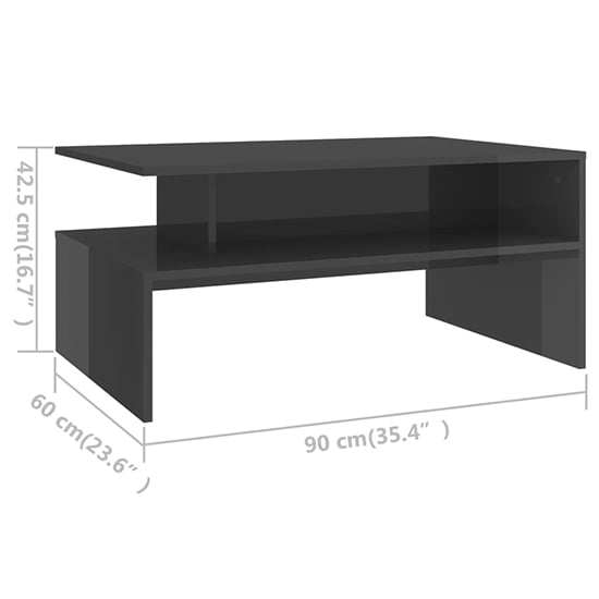 Fritzi High Gloss Coffee Table With Shelf In Grey_4