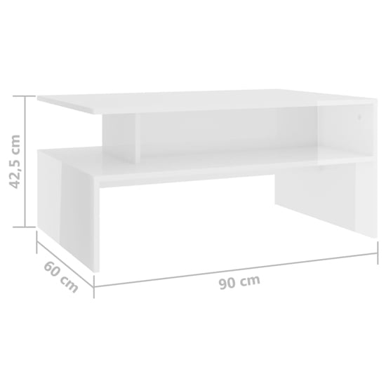 Fritzi High Gloss Coffee Table With Shelf In White_4