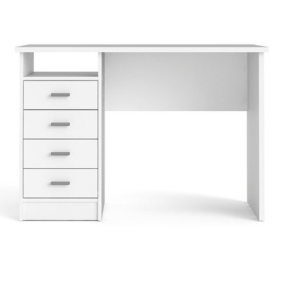 Frosk Wooden Laptop Desk With 4 Drawers In White