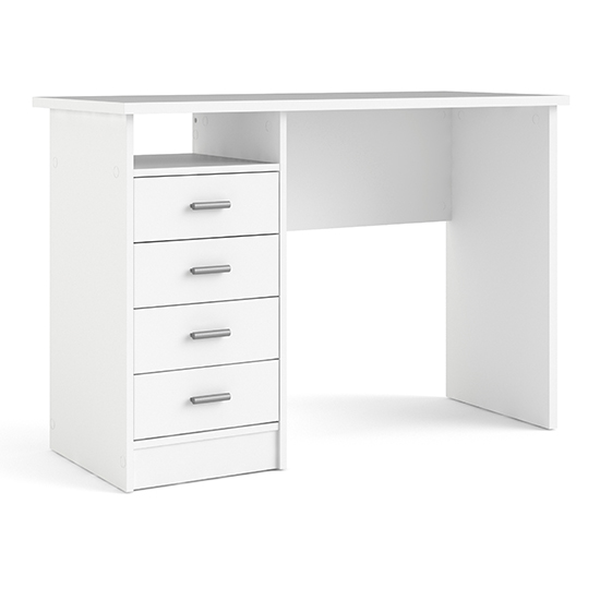 Frosk Wooden Laptop Desk With 4 Drawers In White