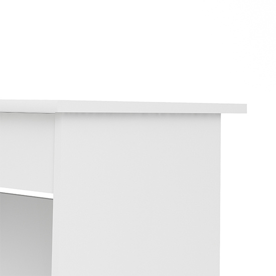 Frosk Wooden Laptop Desk With 4 Handle Free Drawers In White