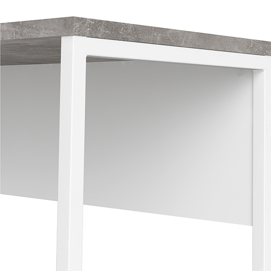 Frosk Corner Computer Desk 2 Drawers In White And Grey_5