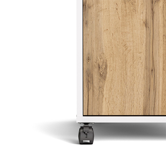 Frosk Wooden Office Pedestal In White And Wotan Light Oak_5