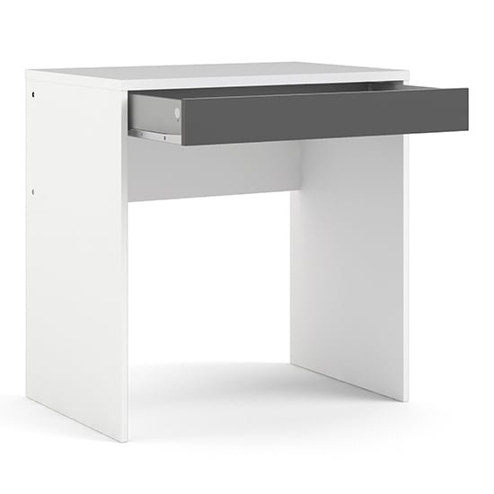 Frosk Wooden 1 Drawer Computer Desk In White And Grey_3